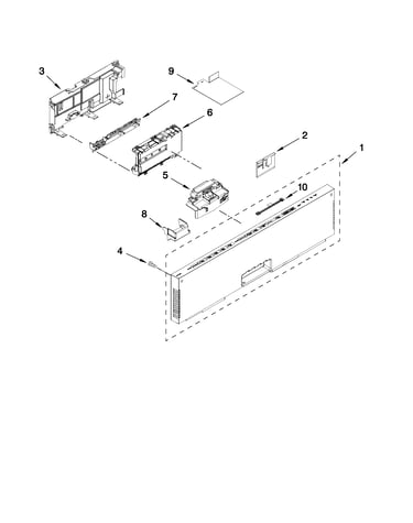 Control panel and latch parts