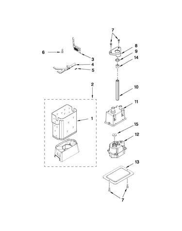 Motor and ice container parts