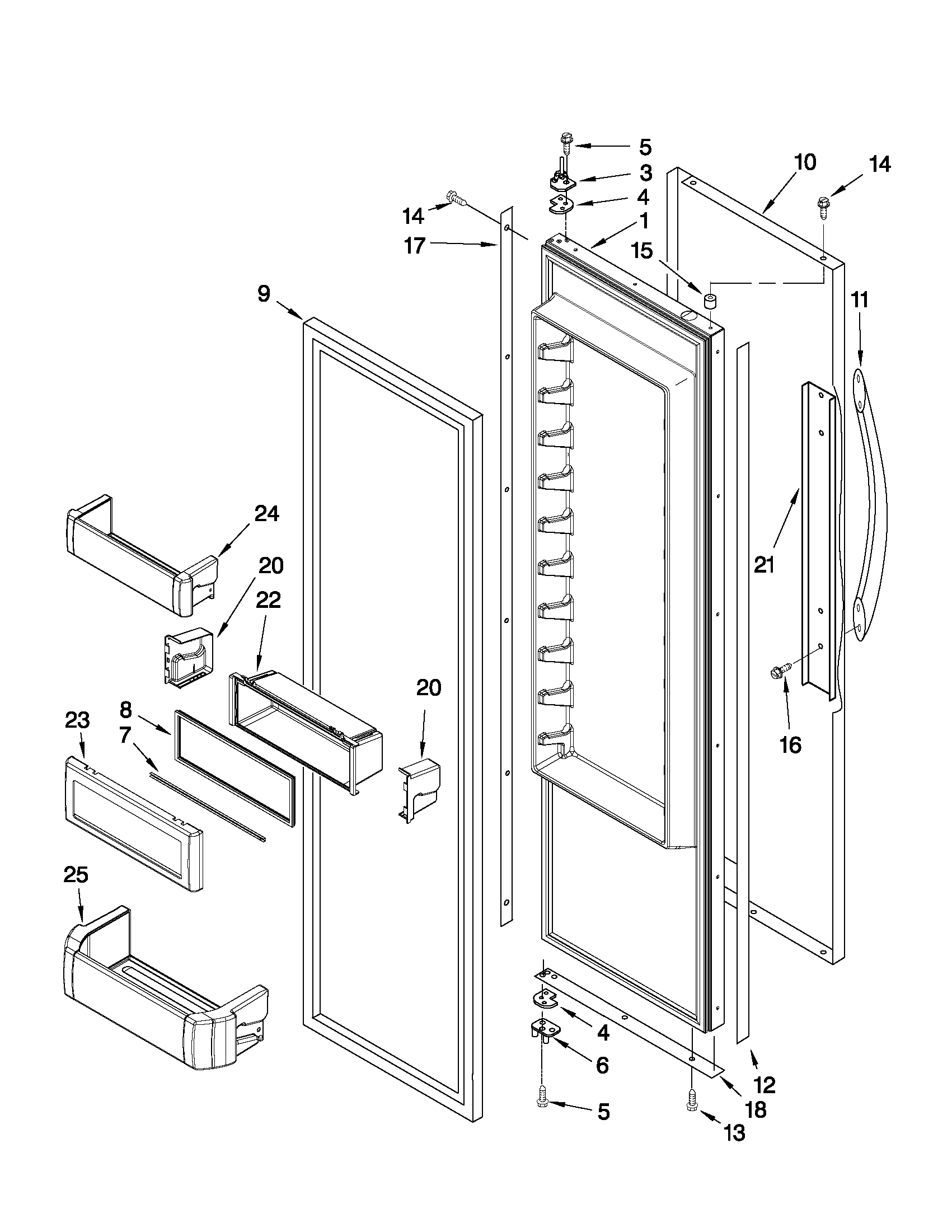 REFRIGERATOR DOOR PARTS