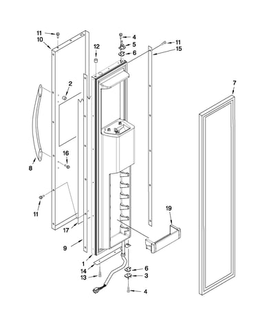 Freezer door parts