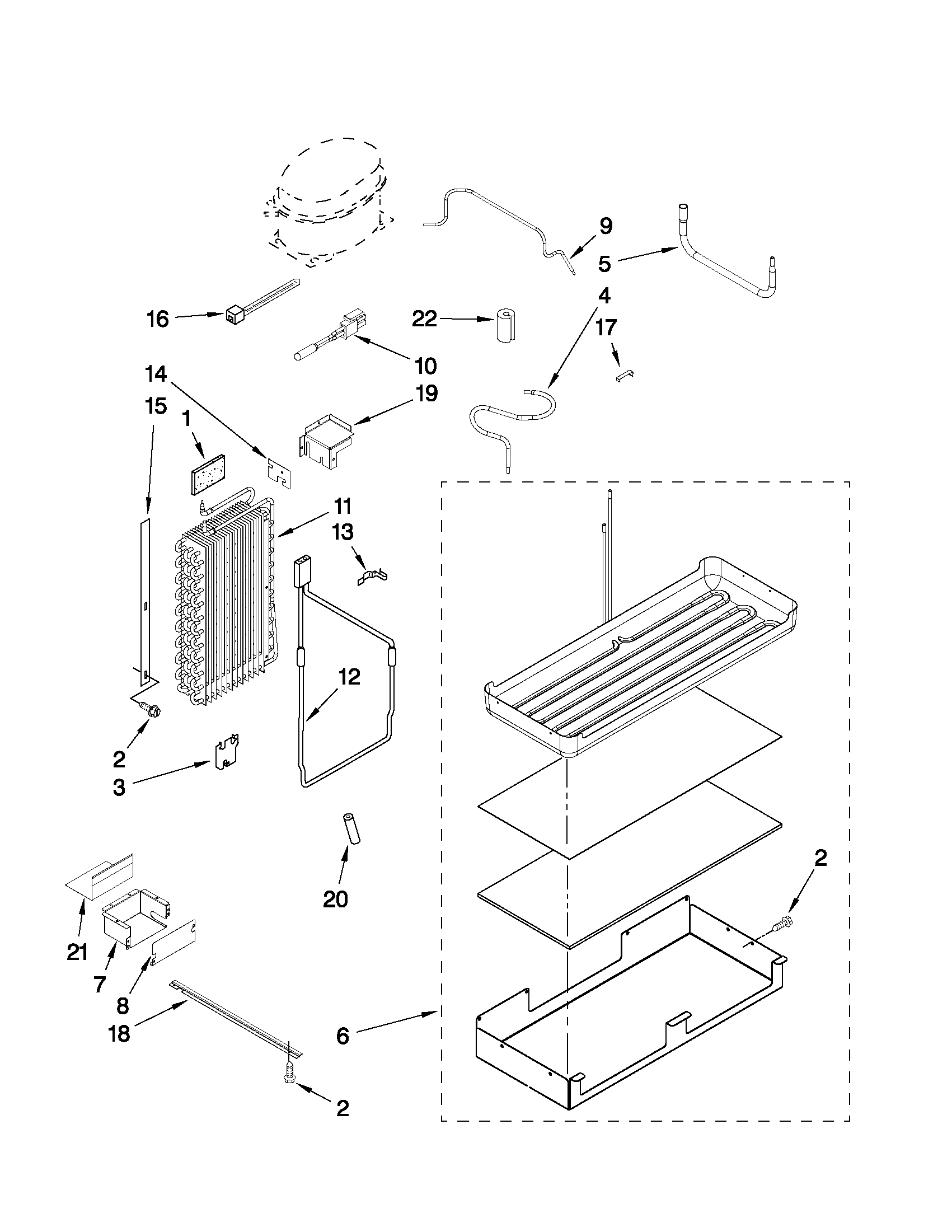 LOWER UNIT AND TUBE PARTS