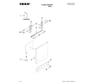 Ikea IUD6100YW1 door and panel parts diagram