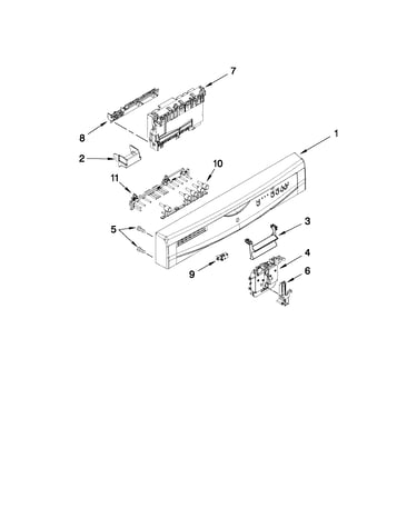 Control panel and latch parts