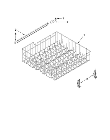 Upper rack and track parts
