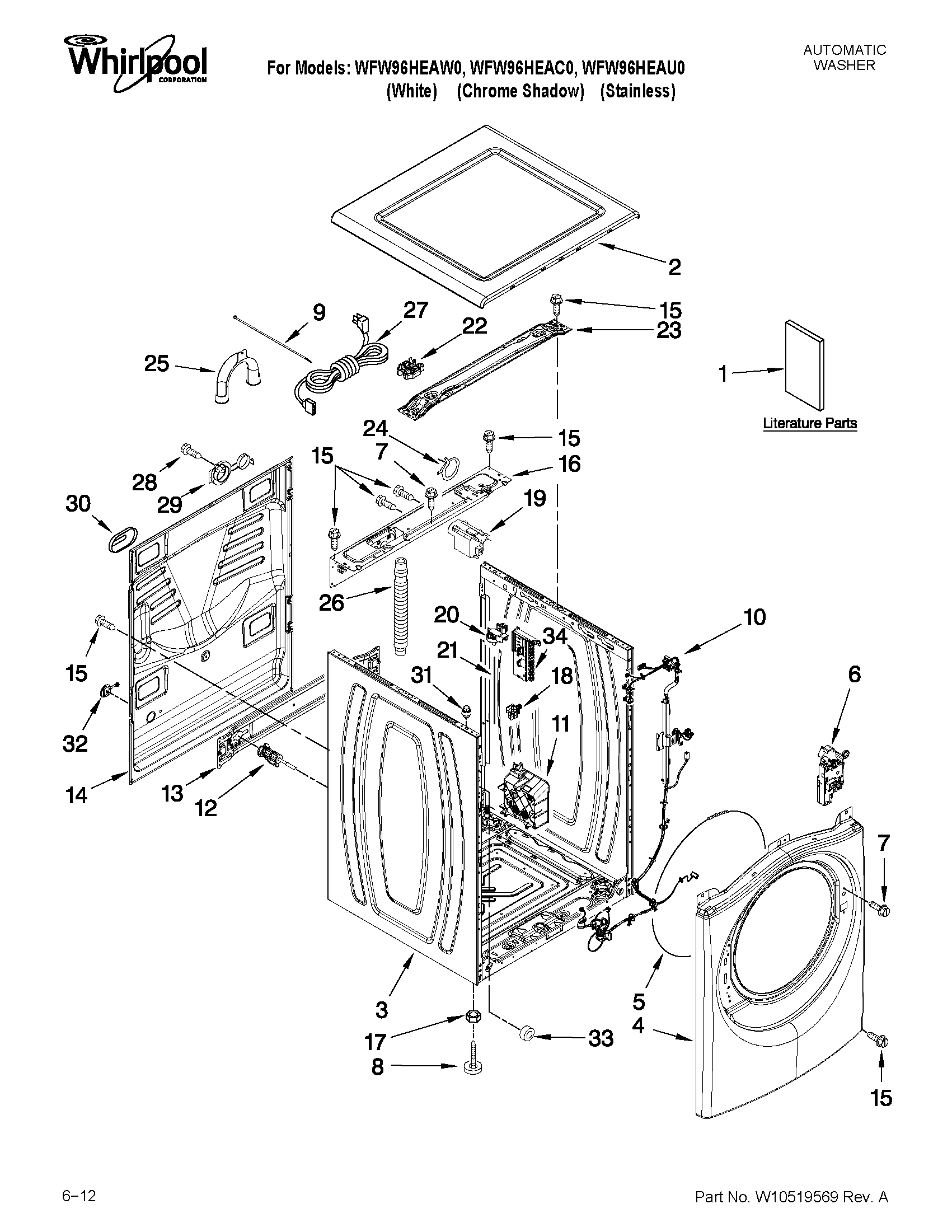 TOP AND CABINET PARTS