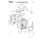 Whirlpool WFW96HEAU0 top and cabinet parts diagram