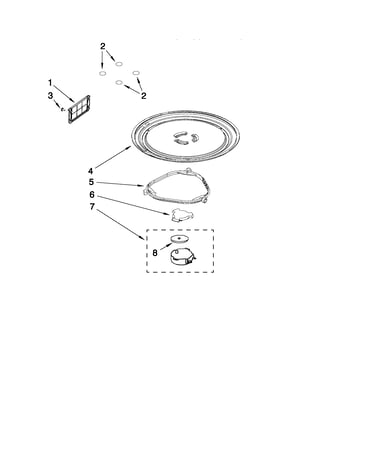 Magnetron and turntable parts