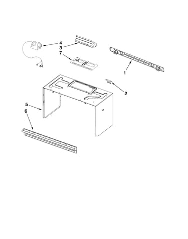 Cabinet and installation parts
