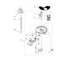 Whirlpool WDT770PAYW3 pump and motor parts diagram