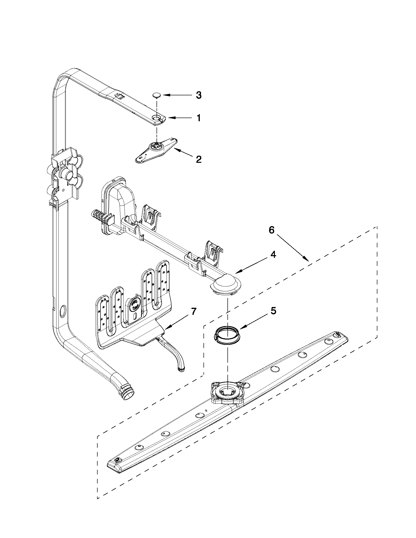 UPPER WASH AND RINSE PARTS