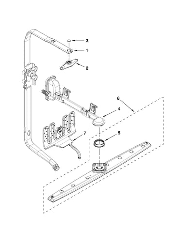 Upper wash and rinse parts