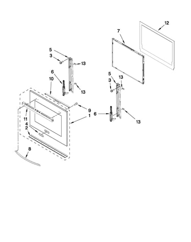 Oven door parts