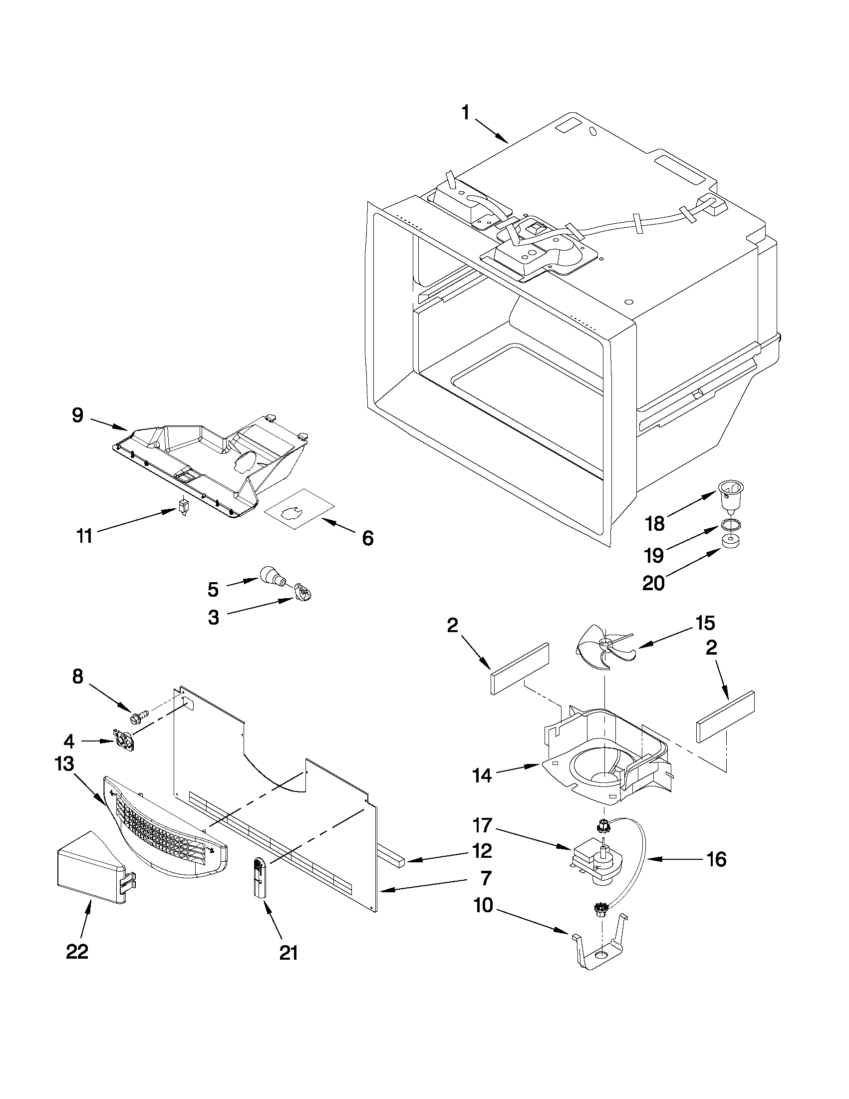 Freezer liner parts