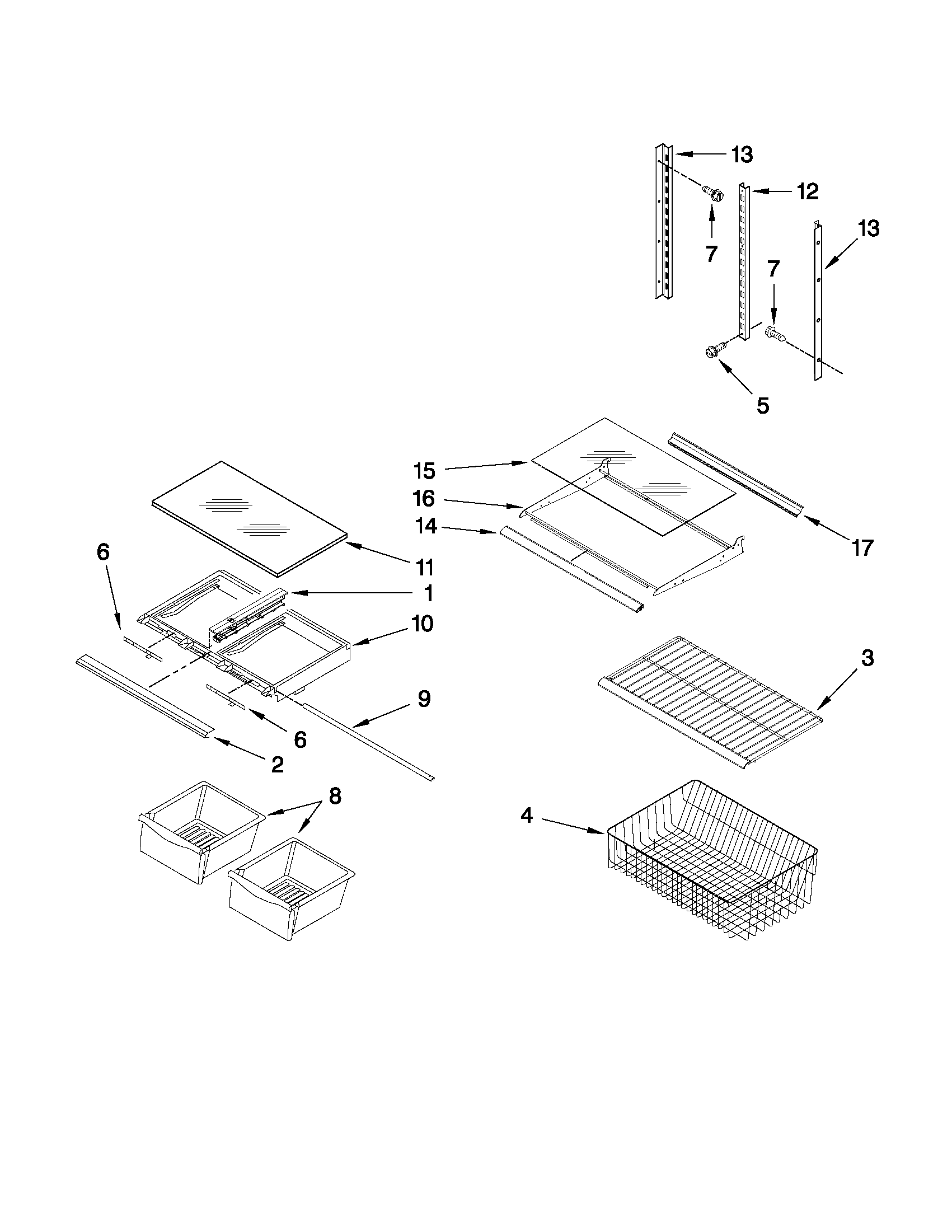 Shelf parts