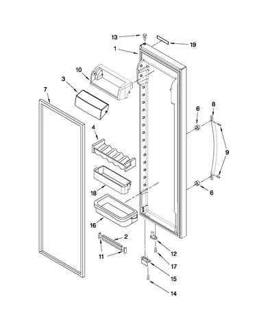 Refrigerator door parts