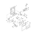 KitchenAid KSCK25FVSS03 dispenser front parts diagram