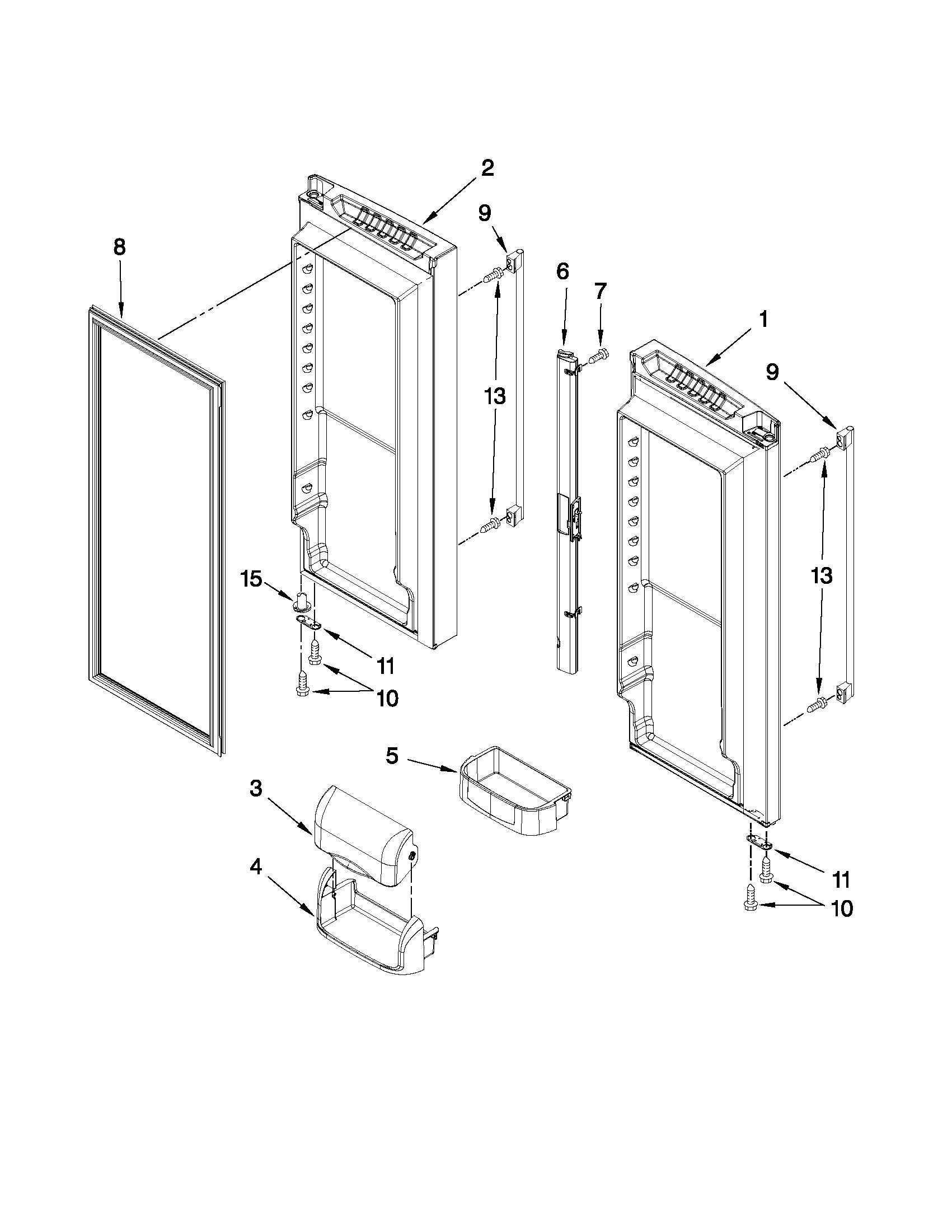 Refrigerator door parts