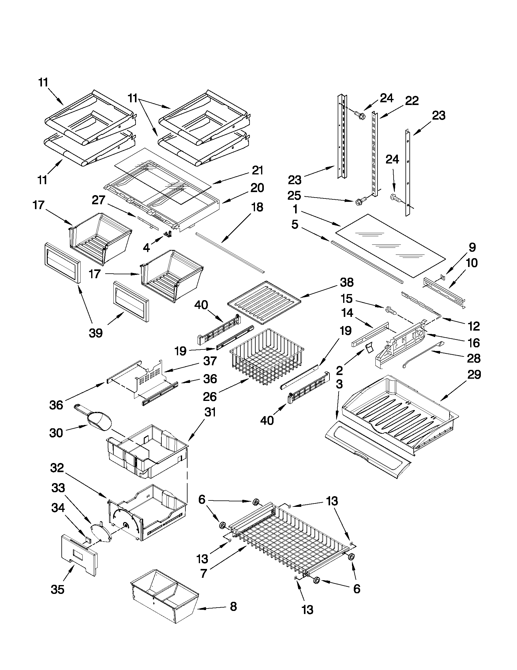 Shelf parts