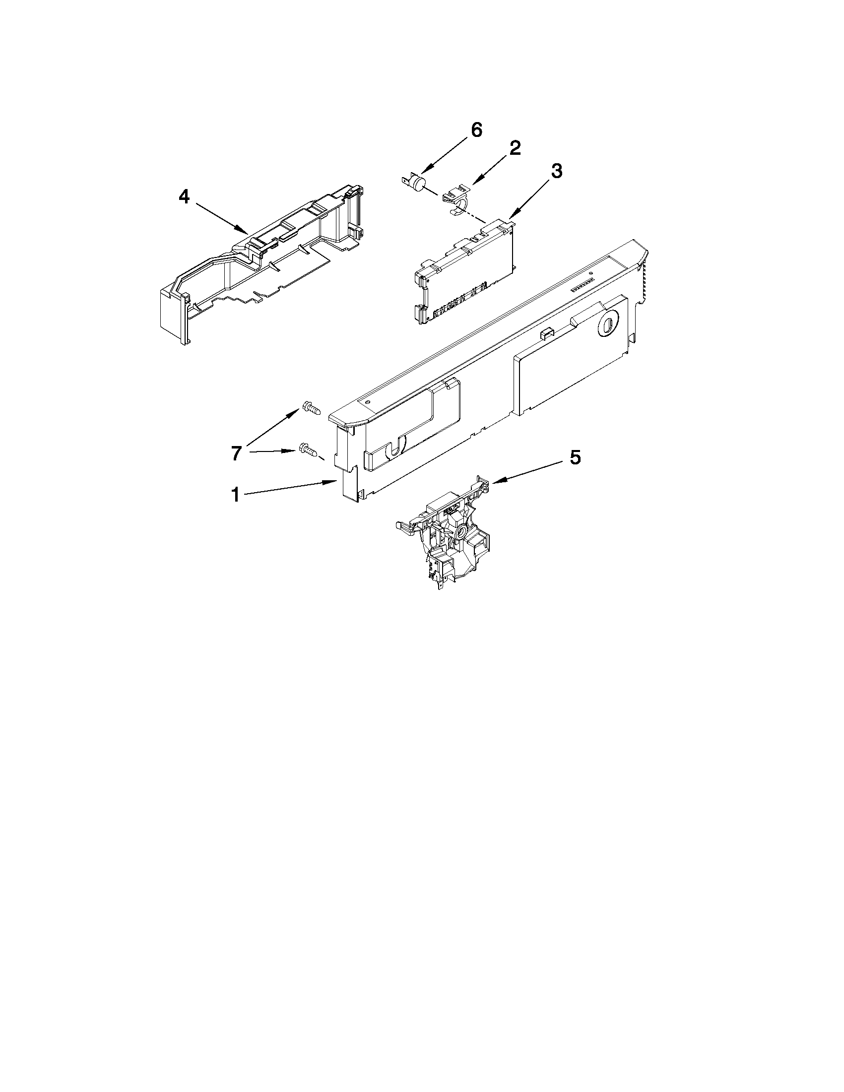 Control panel and latch parts