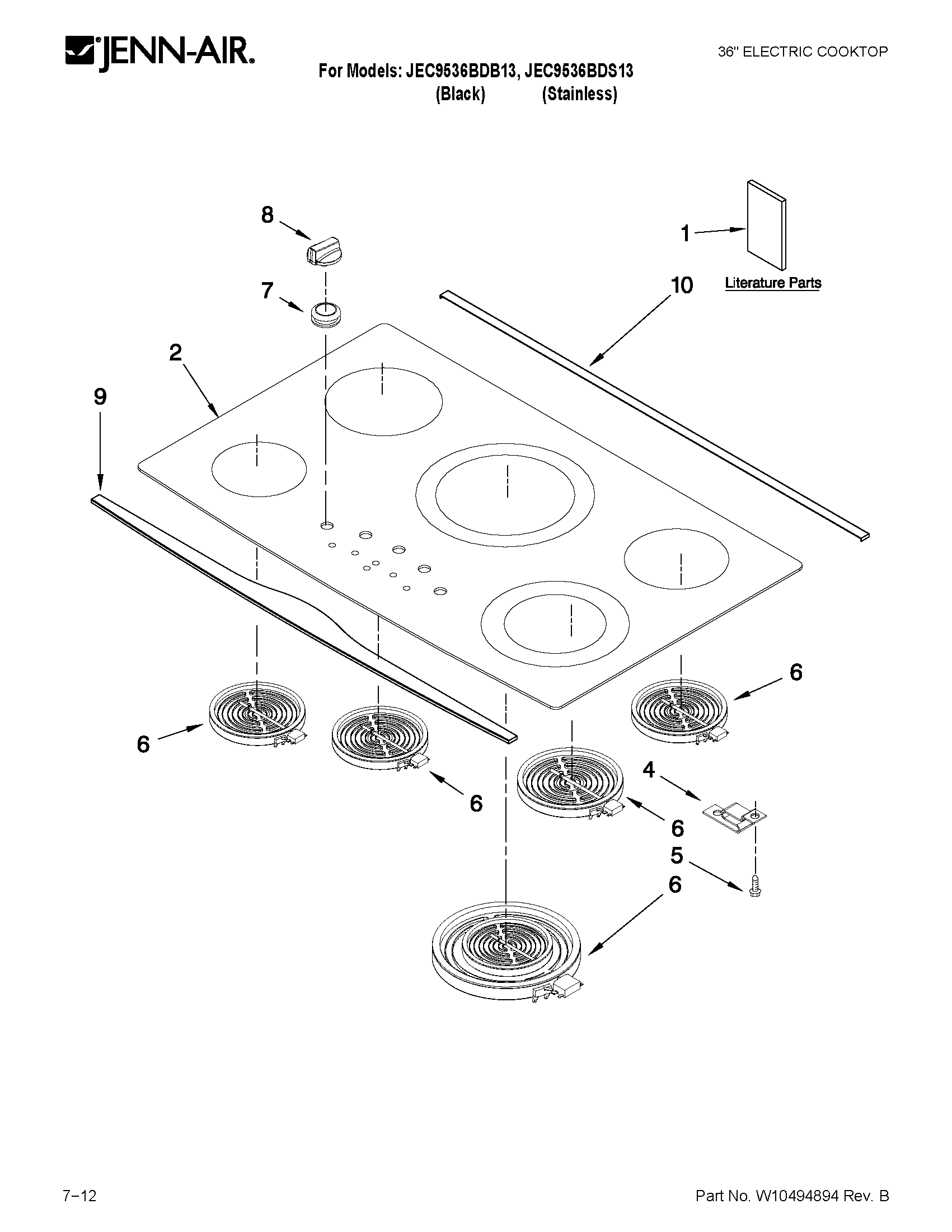 Cooktop parts