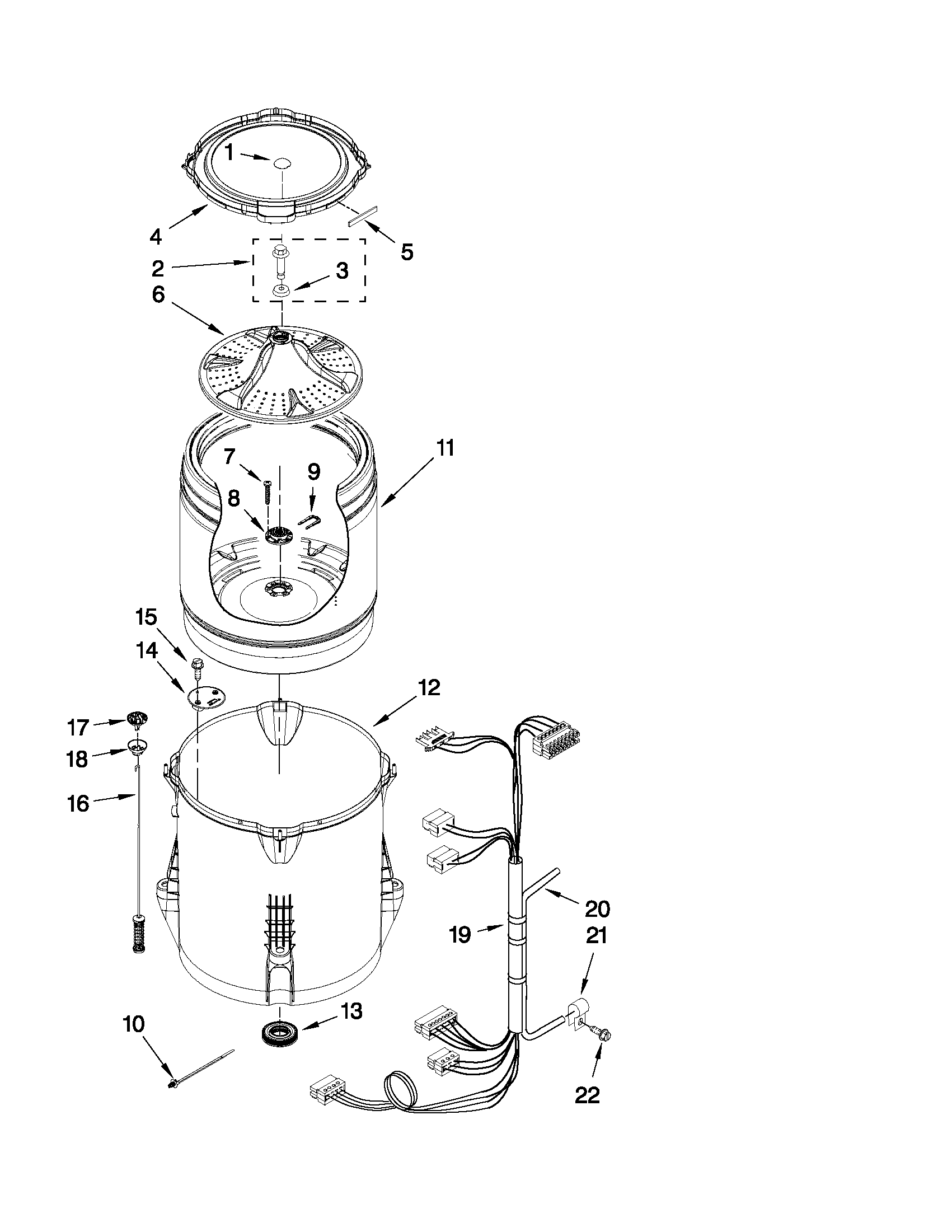 Basket and tub parts
