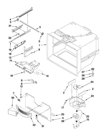 Freezer liner parts