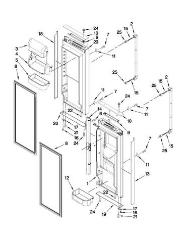 Refrigerator door parts