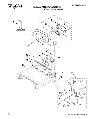 Top and console parts