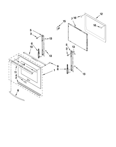 Oven door parts