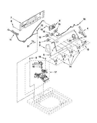 Controls and water inlet parts