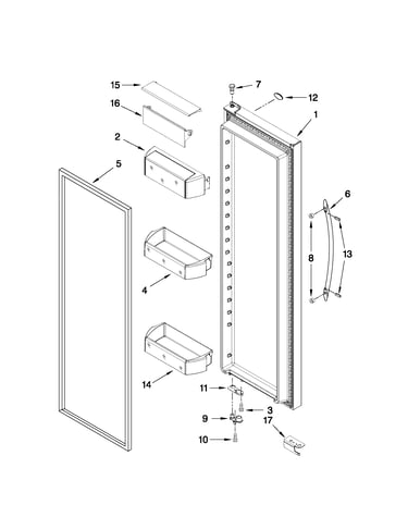 Refrigerator door parts
