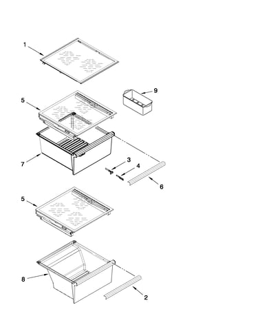 Refrigerator shelf parts