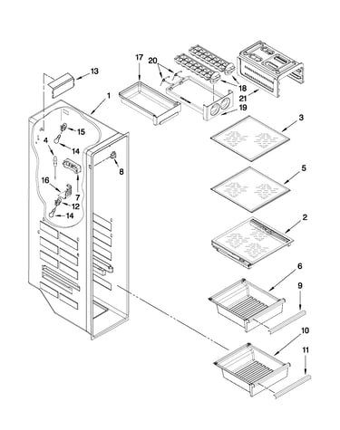 Freezer liner parts