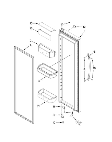 Refrigerator door parts