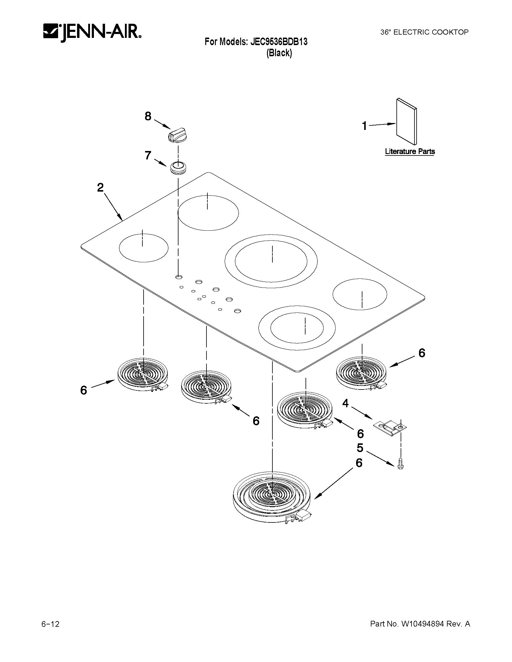 Cooktop parts