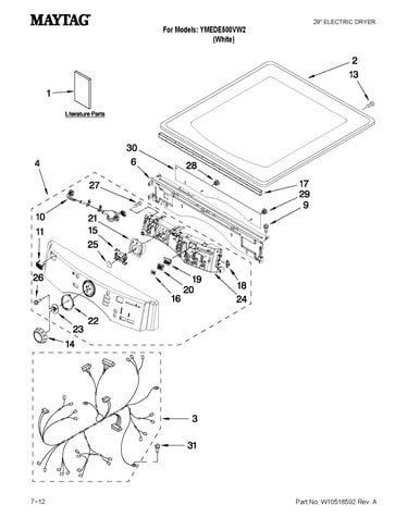 Top and console parts