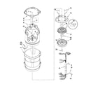Maytag MVWB850YW1 motor, basket and tub parts diagram