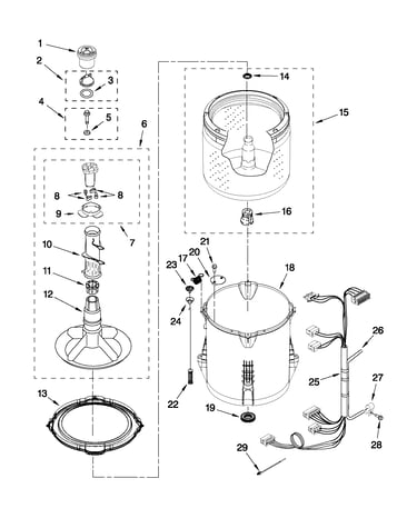 Basket and tub parts