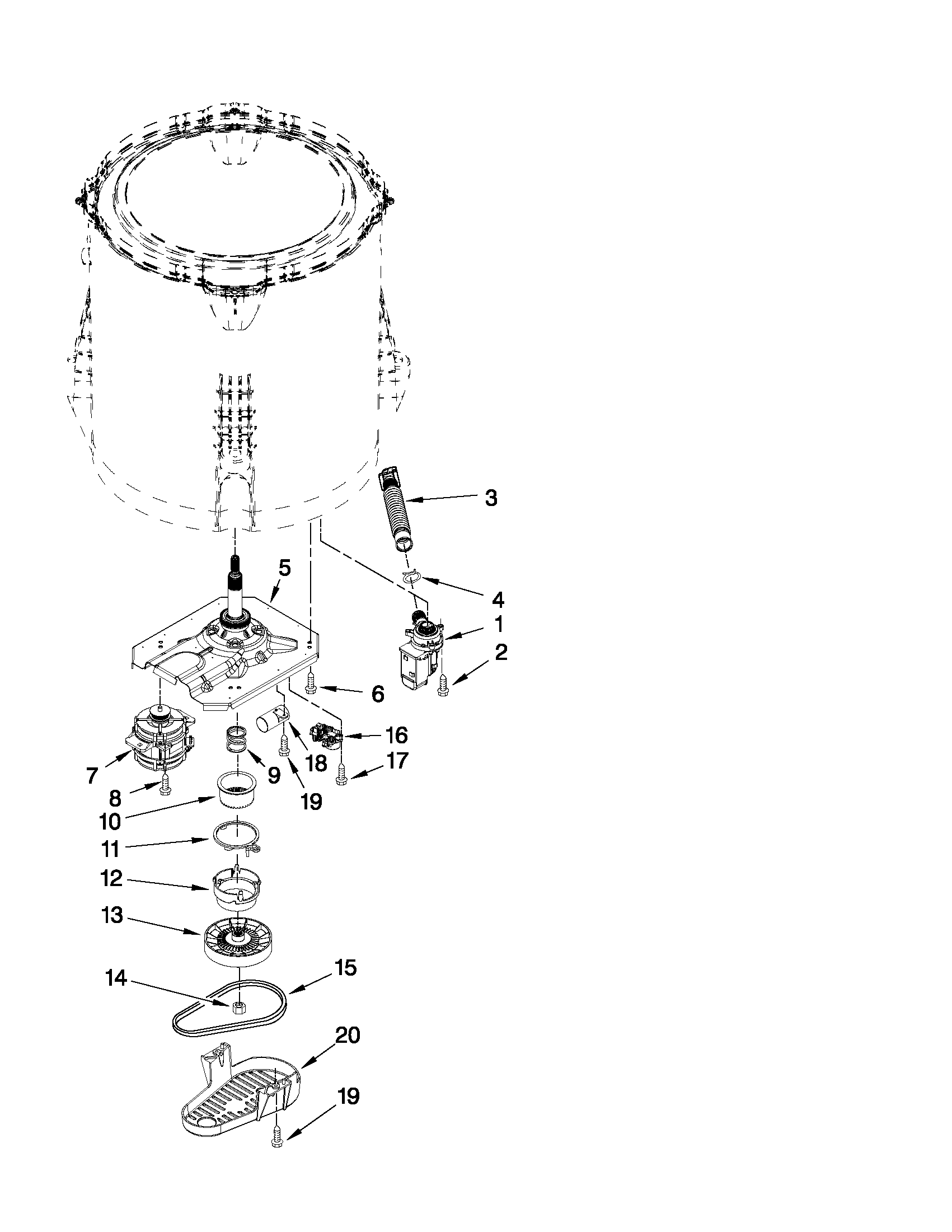 Gearcase, motor and pump parts