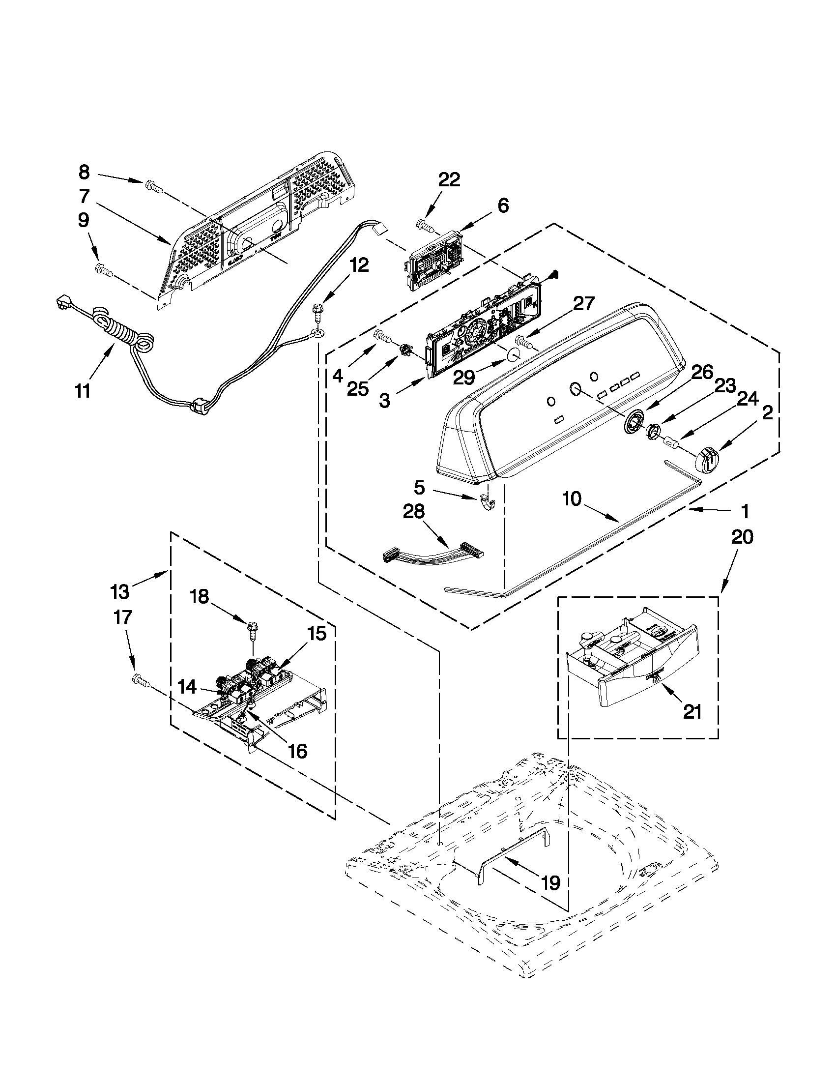 Console and dispenser parts