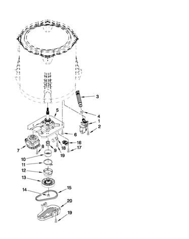 Gearcase, motor and pump parts