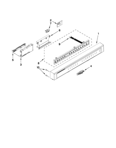 Control panel and latch parts