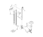 Whirlpool WDF750SAYM0 fill, drain and overfill parts diagram