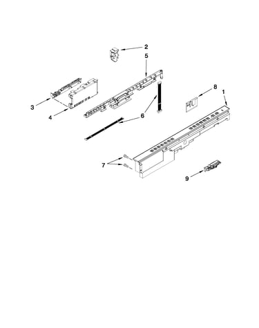 Control panel and latch parts