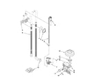 Whirlpool WDT790SAYW0 fill, drain and overfill parts diagram