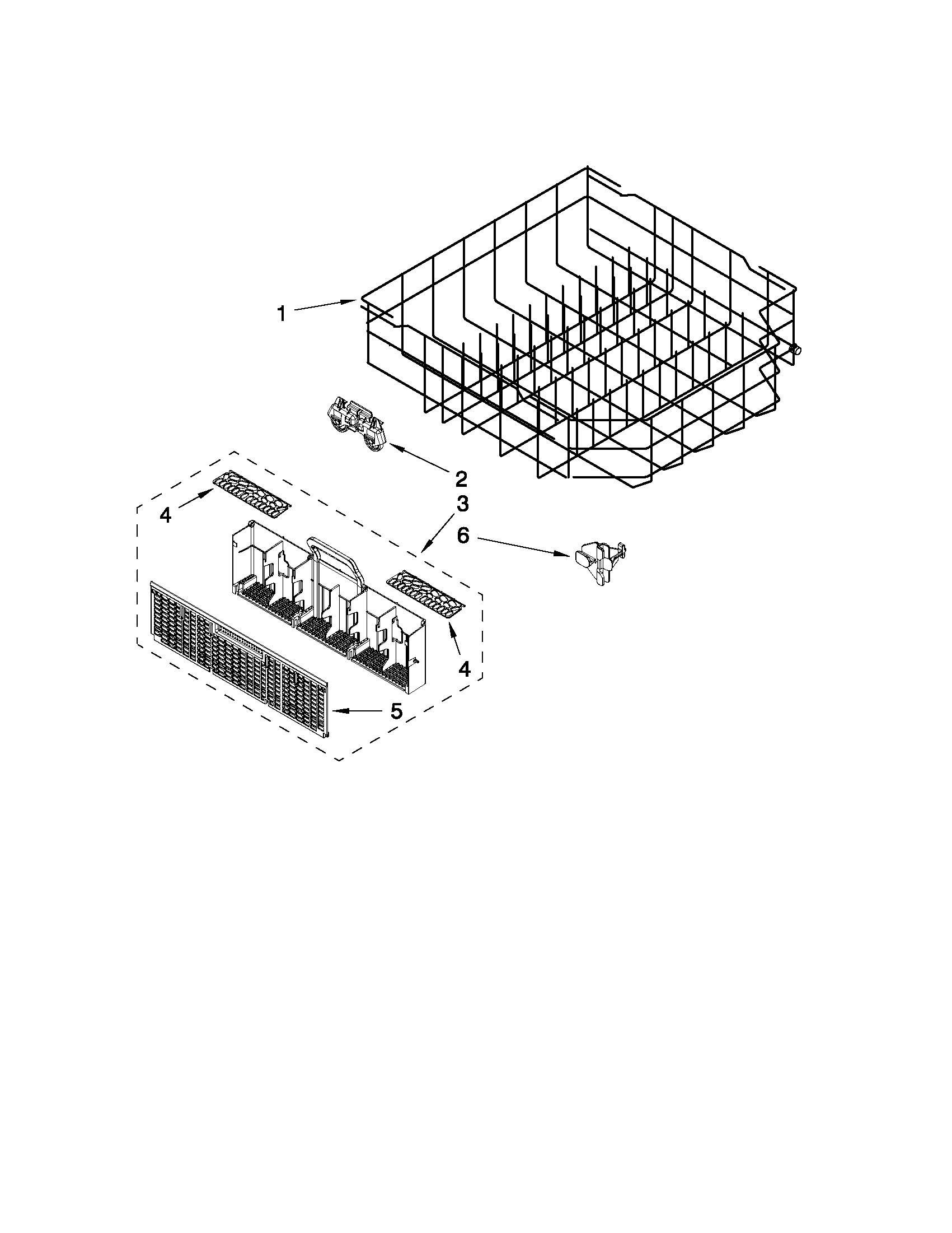 Lower rack parts