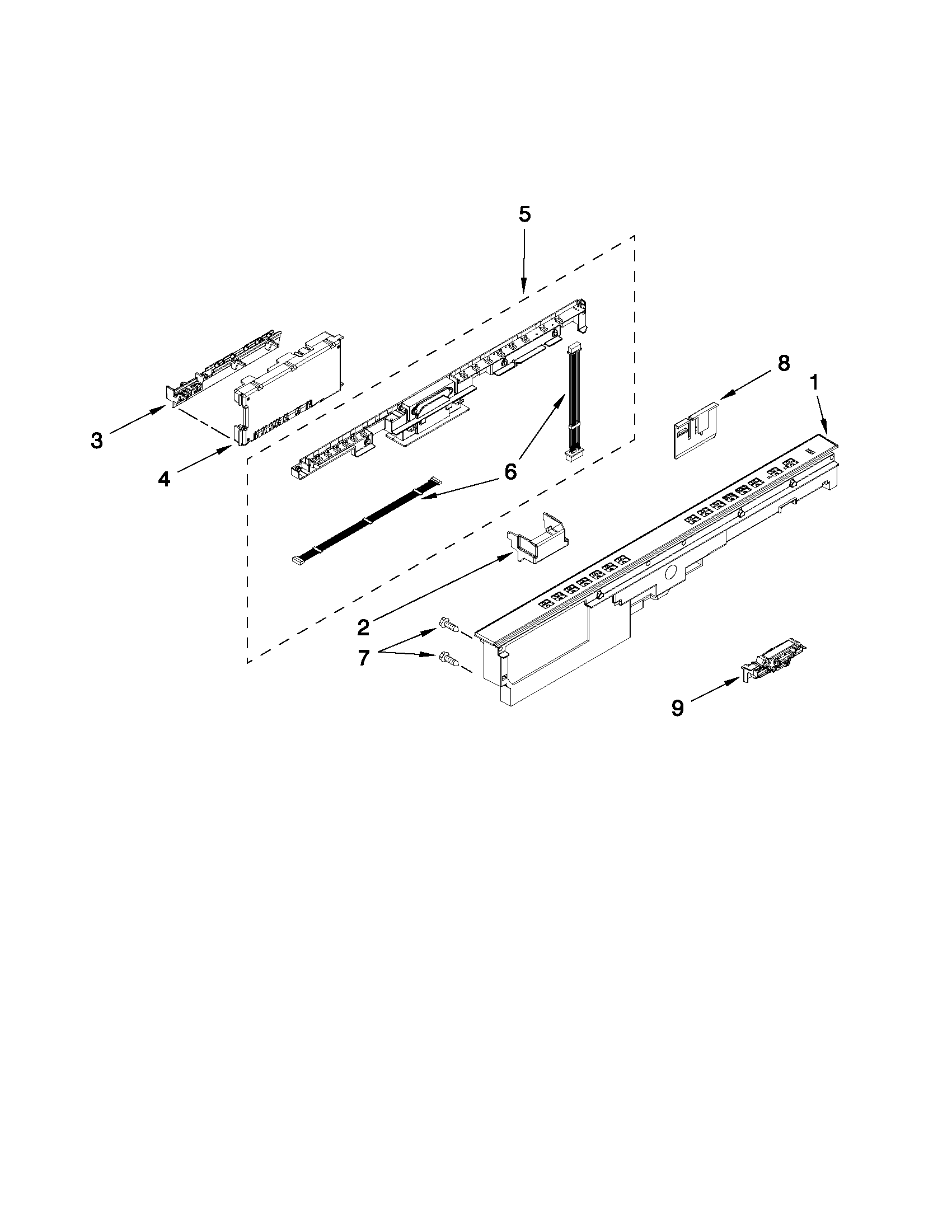Control panel and latch parts