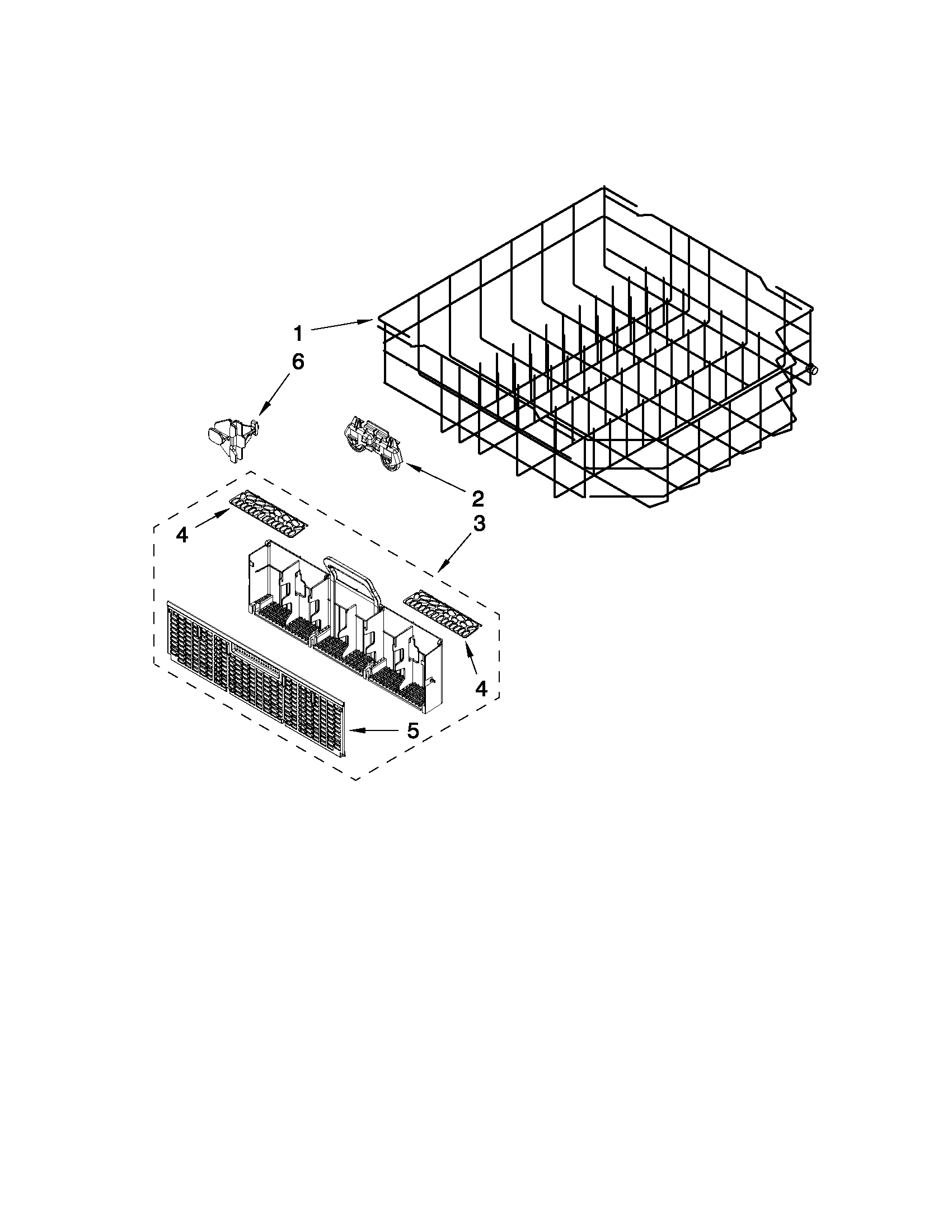 Lower rack parts