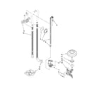Whirlpool WDT910SSYW0 fill, drain and overfill parts diagram