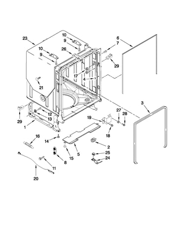 Tub and frame parts